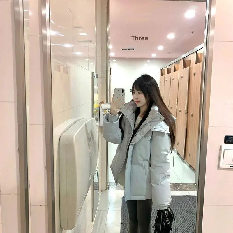Winter Women's Short Puffer Jacket Loose Bread Style Coat Korean Version Cotton down Outerwear Sweet Fresh Style Cotton Clothes