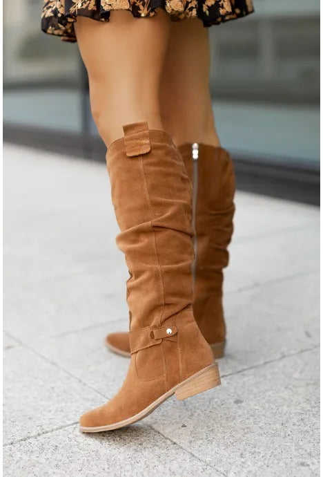 Hot Selling Retro Women Boot Large Size43Suede High Women Boot Winter Boot Women High Heel Allmach Knee Length Boots Botas Mujer