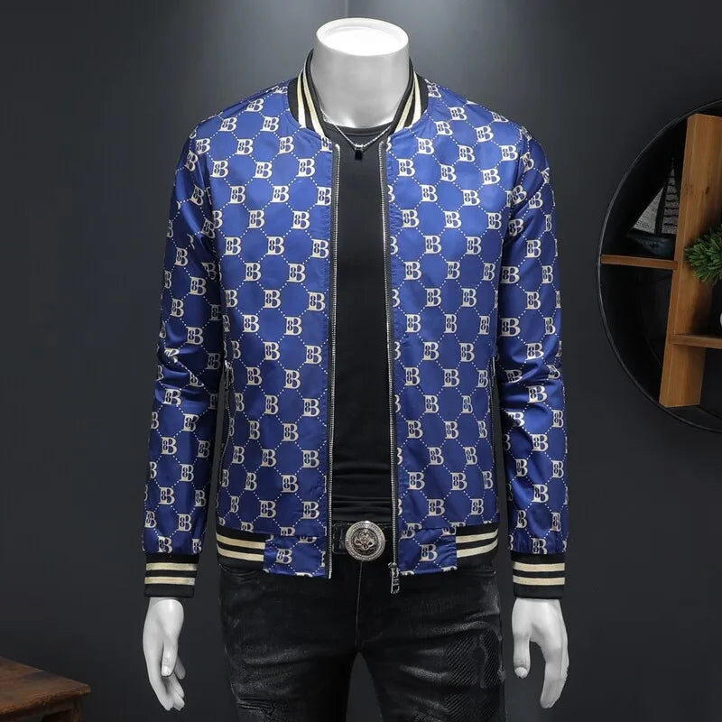 Luxury Letter Printed Baseball Jacket Men Autumn Winter Bomber Jacket Men Casual Business Windbreaker Coat Men Clothing 2025