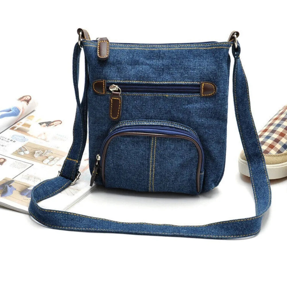 Retro Cross Messenger Women Handbag Casual Purse Casual Bag Denim Shoulder Bag