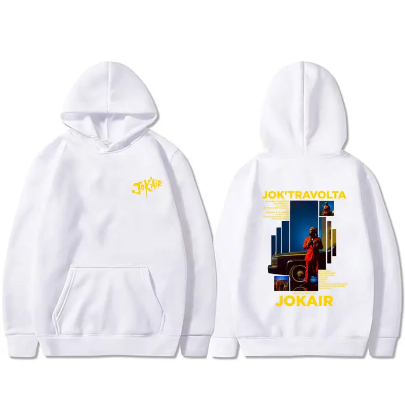 Rapper Jok'air Jok'travolta Graphic Hoodie Men Women Hip Hop Pop Music Pullover Hoodies Male Casual Cotton Vintage Sweatshirt