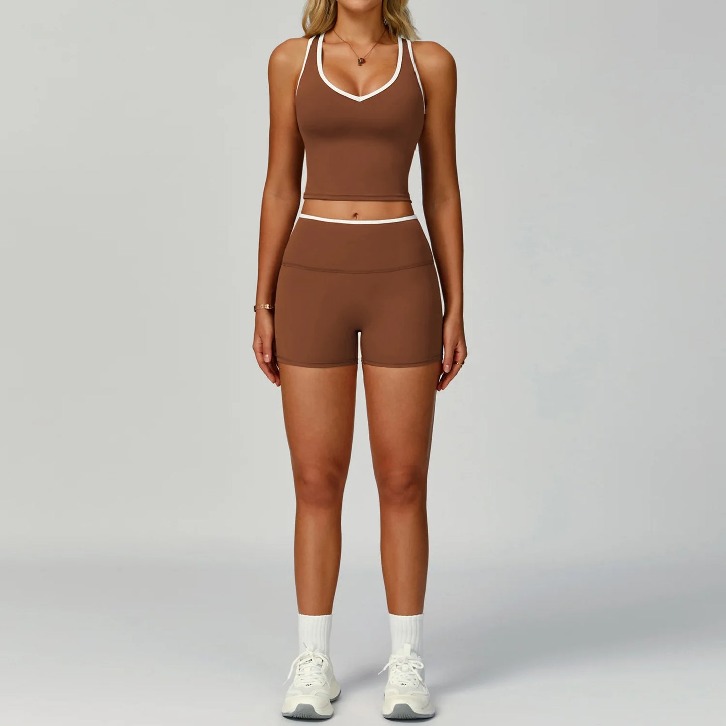 Gym Tracksuit Yoga Set 2 Pieces Workout Outfits Fitness Sportswear High Waist Leggings Sports Bra Athletic Wear Women Clothes