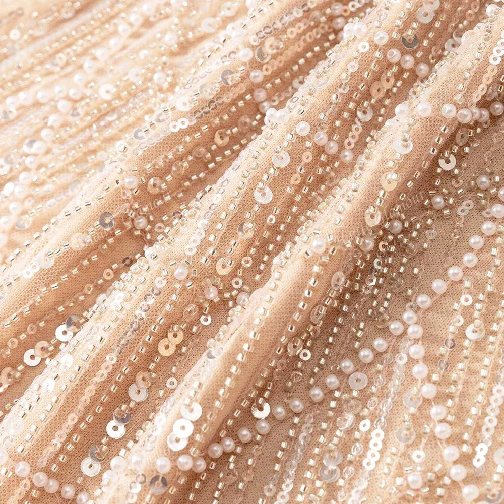 Elegant Muslim Wedding Evening Dress for Women with Detachable Skirt 2026 Pearls Mermaid Formal Prom Party Gowns Customized
