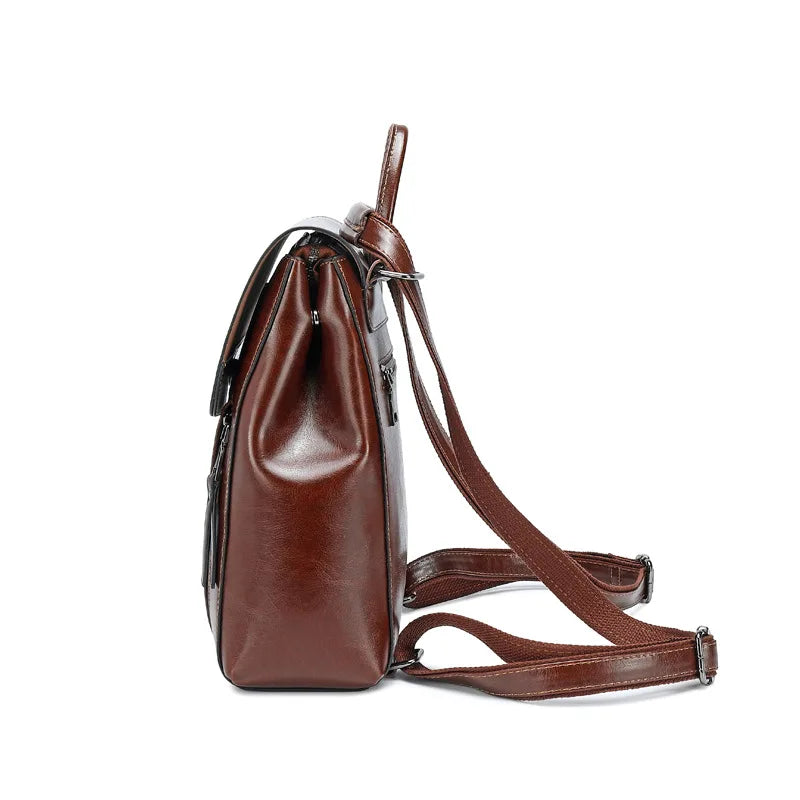 Women Backpack Cross Body Shoulder Bag Genuine Leather Girls School Female Natural Skin Book Laptop Rucksack Messenger Bags