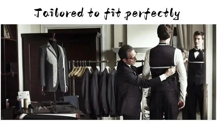 Men's Pinstripe Blazer Double Breasted Slim Fit Peaked Lapel With Gold Trim Formal Suit Jacket  For Groomsman Wedding Prom Hot