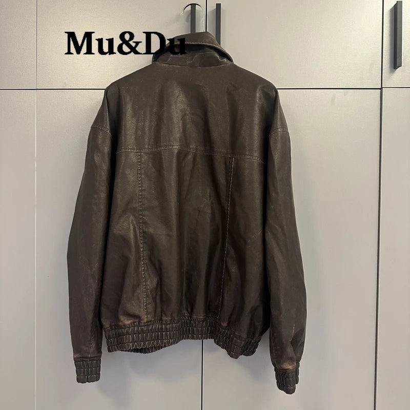 Chic Black Faux Leather Jackets Women Long Sleeve Oversize Coats Fashion 2026 Autumn Winter Bomber Outerwear Streetwear