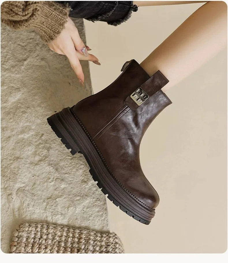 Women Winter Fleece Lined Snow Boots Non Slip Warm Short Boots for Cold Weather