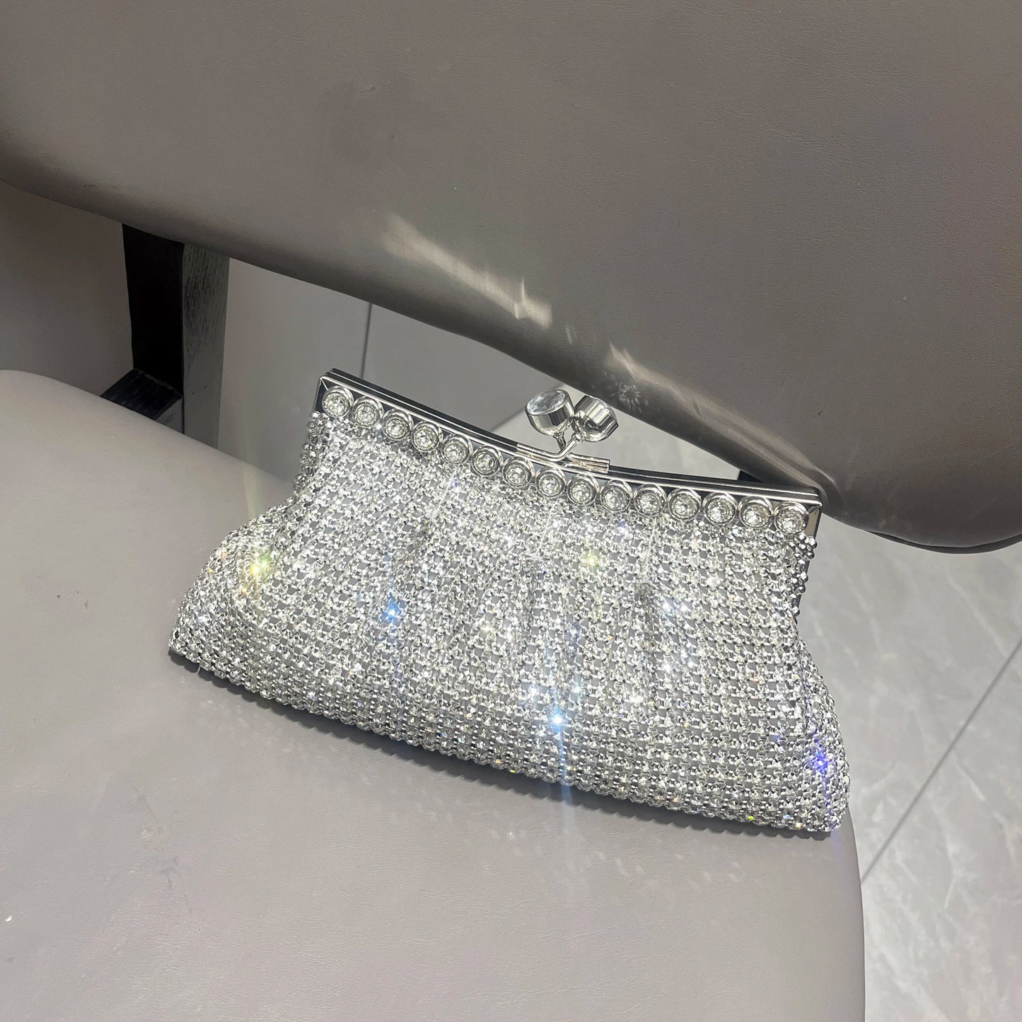 Handle Rhinestones Evening clutch Bag Purses and handbag luxury Designer shiny Crystal Clutch purse bucket bag shoulder bags