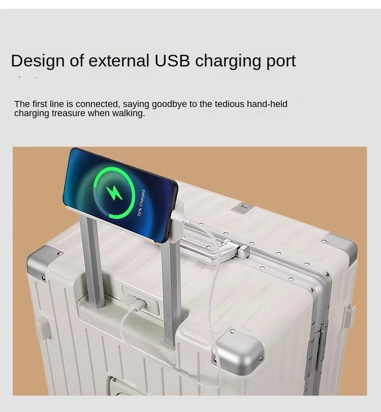 Large Capacity Suitcase 30-inch Sturdy and Durable ABS+PC Rolling Luggage Aluminum Frame Cabin Trolley Case 20 inch Boarding Box