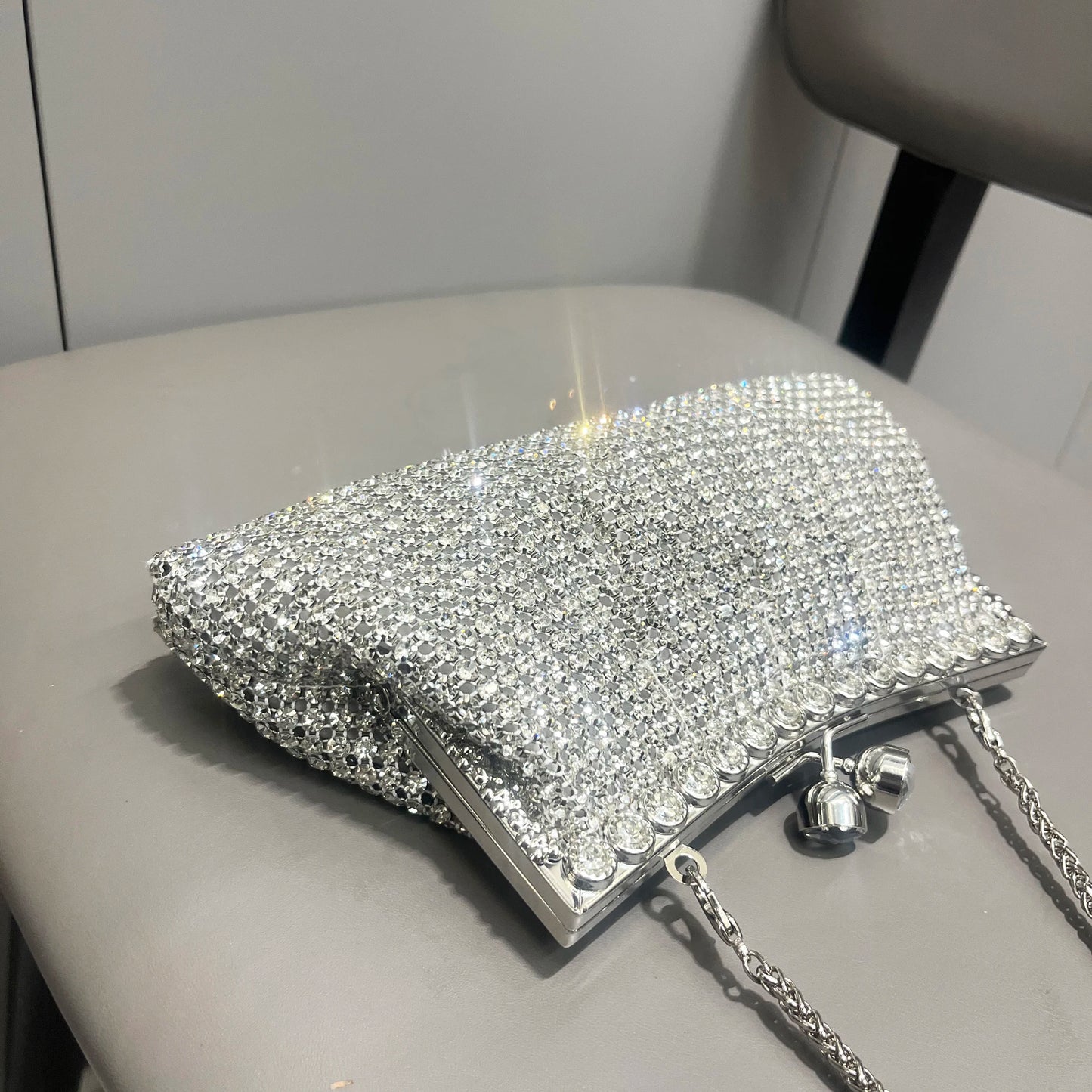 Handle Rhinestones Evening clutch Bag Purses and handbag luxury Designer shiny Crystal Clutch purse bucket bag shoulder bags
