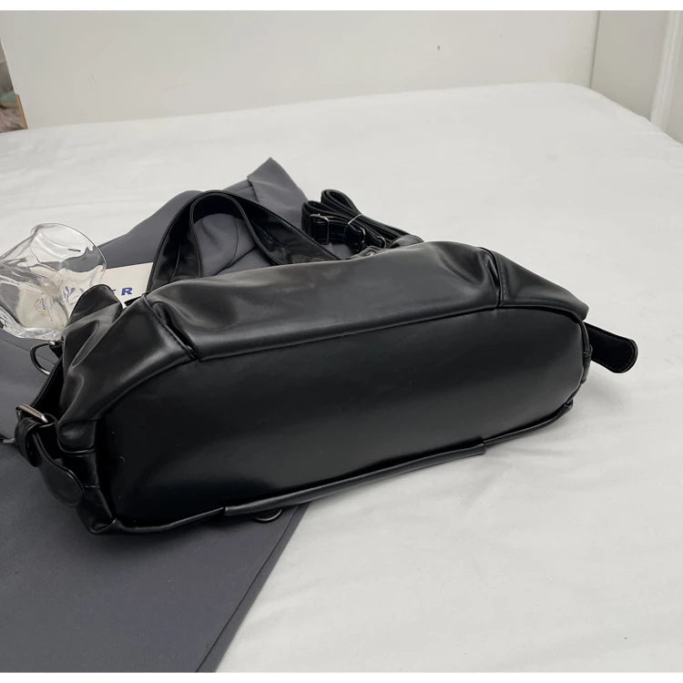 Large Capacity PU Shoulder Bag Rivet Buckle Thread Solid Casual Tote Crossbody Bag 2025 Hot Sale Bags for Women Bolsas Femininas