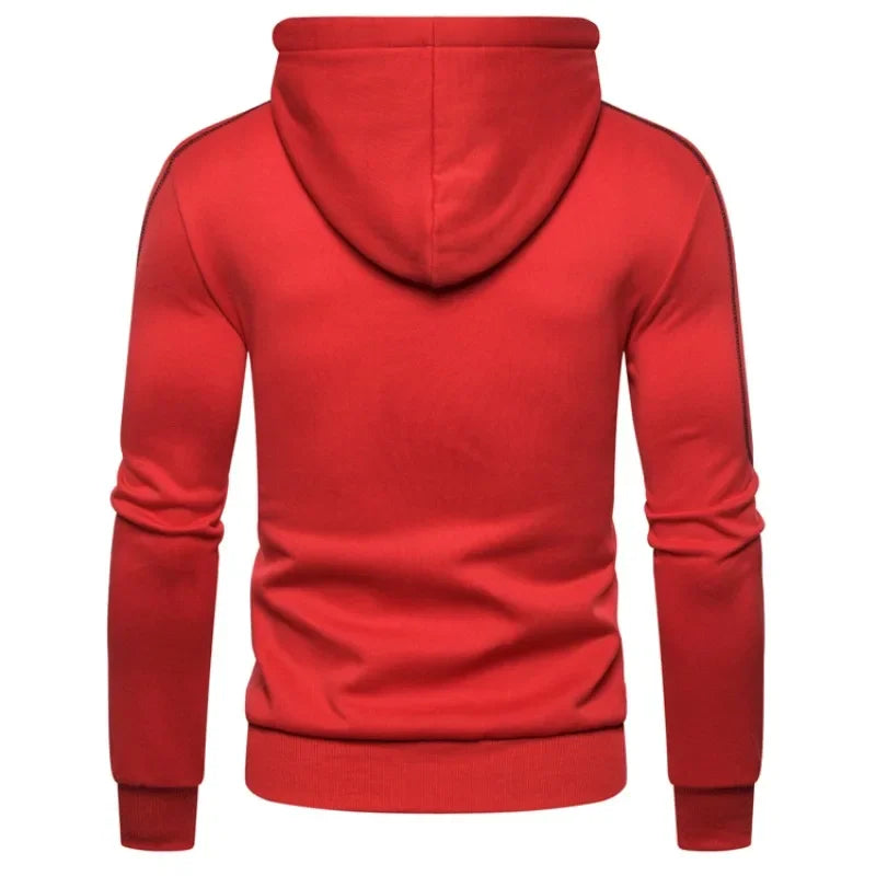Casual Men Hoodie Sweatshirt 2025 Slim Male Zipper Streetwear Cardigan Hoodies Outerwear Black Sportswear Men Hooded Jacket