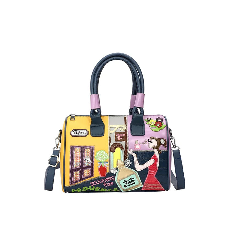 Design Patchwork Zipper 2026 Hot Sale Women's Bags Retro High Quality Women's Bags PU New Personality Stylish Shoulder Bags
