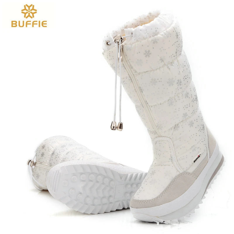 Large-Size Cotton Shoes For Winter Outdoor Thick Warm Cotton Shoes High-Top Snow Boots Winter Wild Plus Velvet Cotton Boots