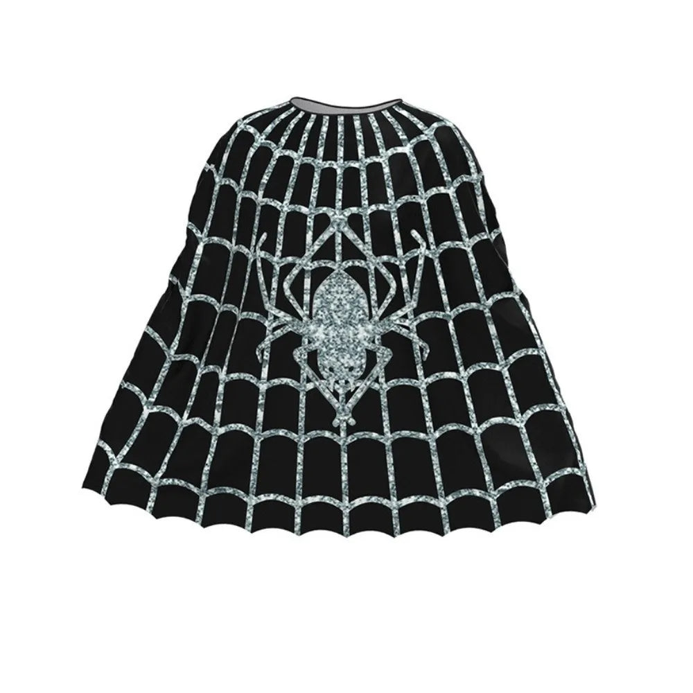 Clothing Prop Halloween Cosplay Cape Loose Spider Net Ghost Hooded Cloak Pumpkin Fun Interaction Witch Cosplay Cloak