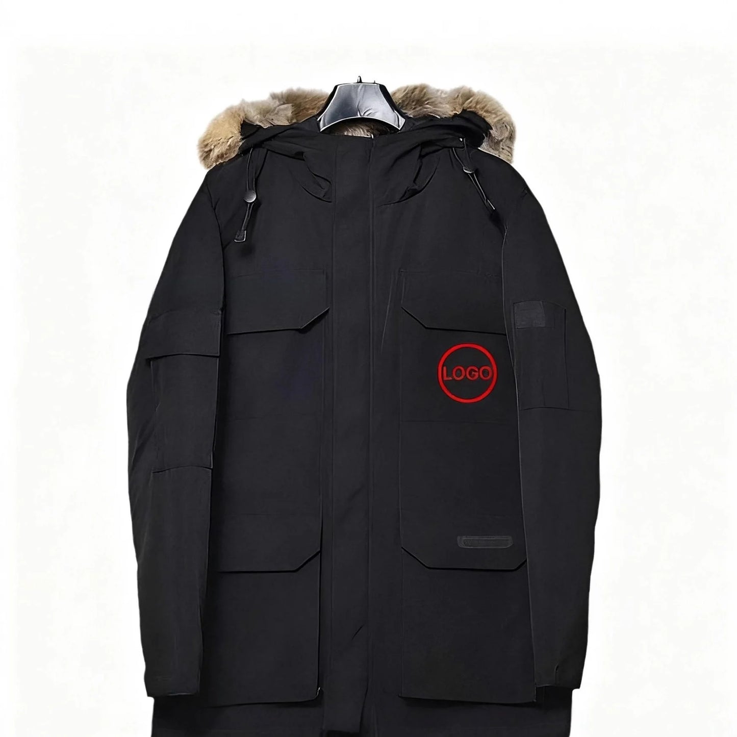 2025 New Palm Moose #09e Women Expedition Parka Thickened Cotton Polyester White Duck down Filled Coat with Hood And Coyote F...