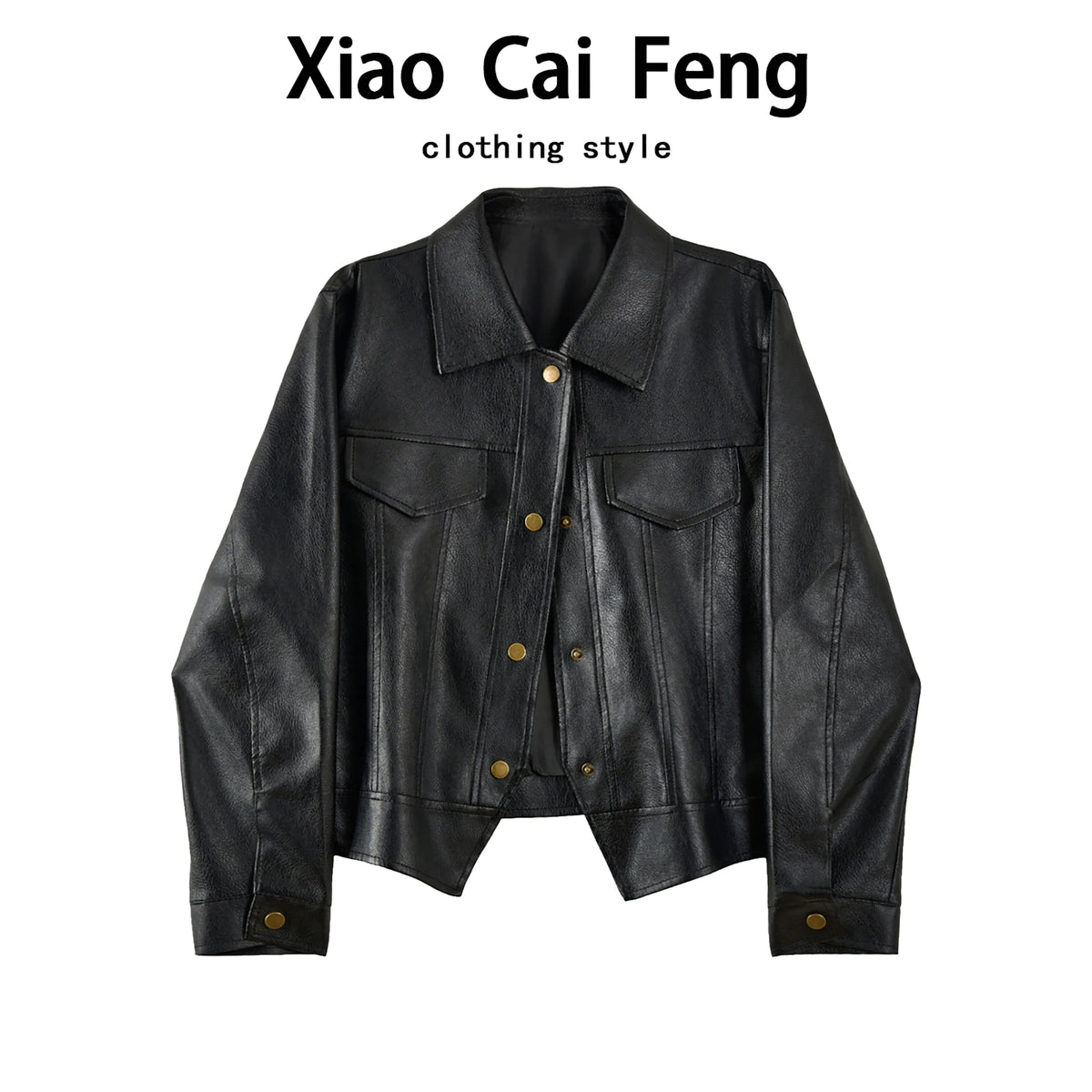 Black Short PU Leather Jacket Women's Casual Style Fashion Cool Wind Autumn New Arrival Coat Casual Jacke Top for Women