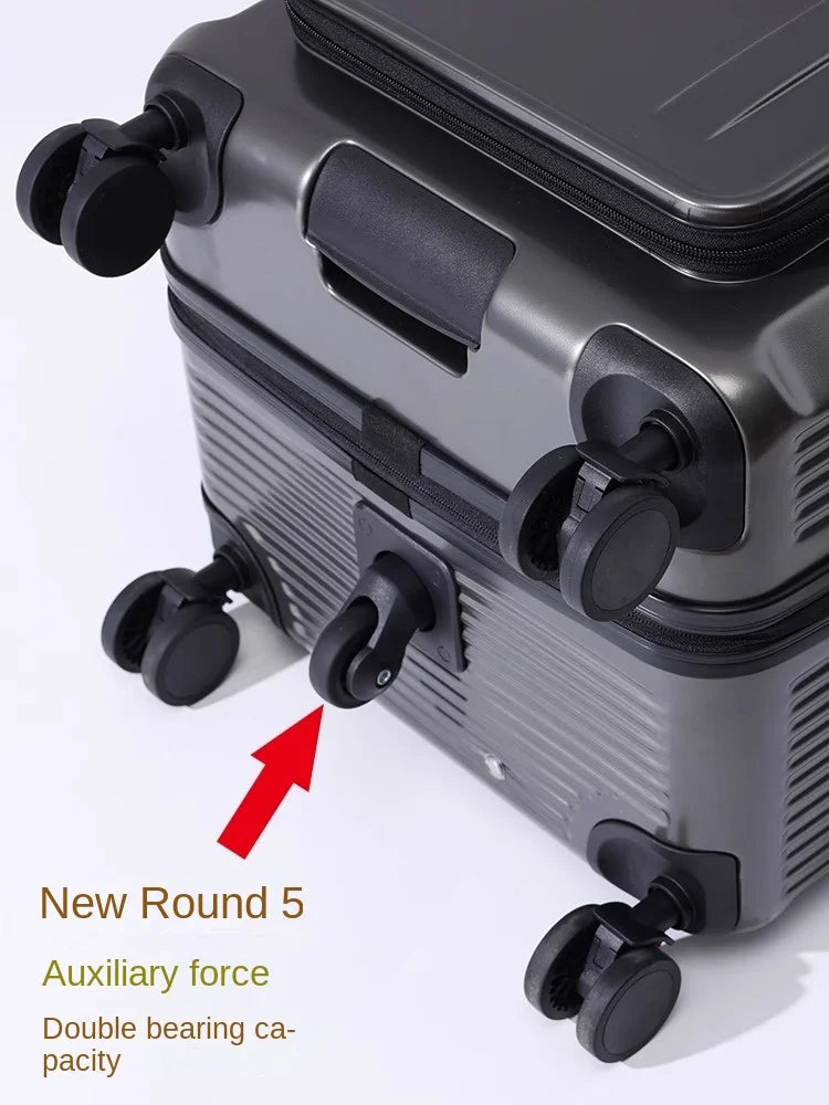 Large Size Expandable Suitcase 32/34 inch Side Opening Travel Luggage Large Capacity Check-in Box with Brake 5 Wheels Trolley Ca