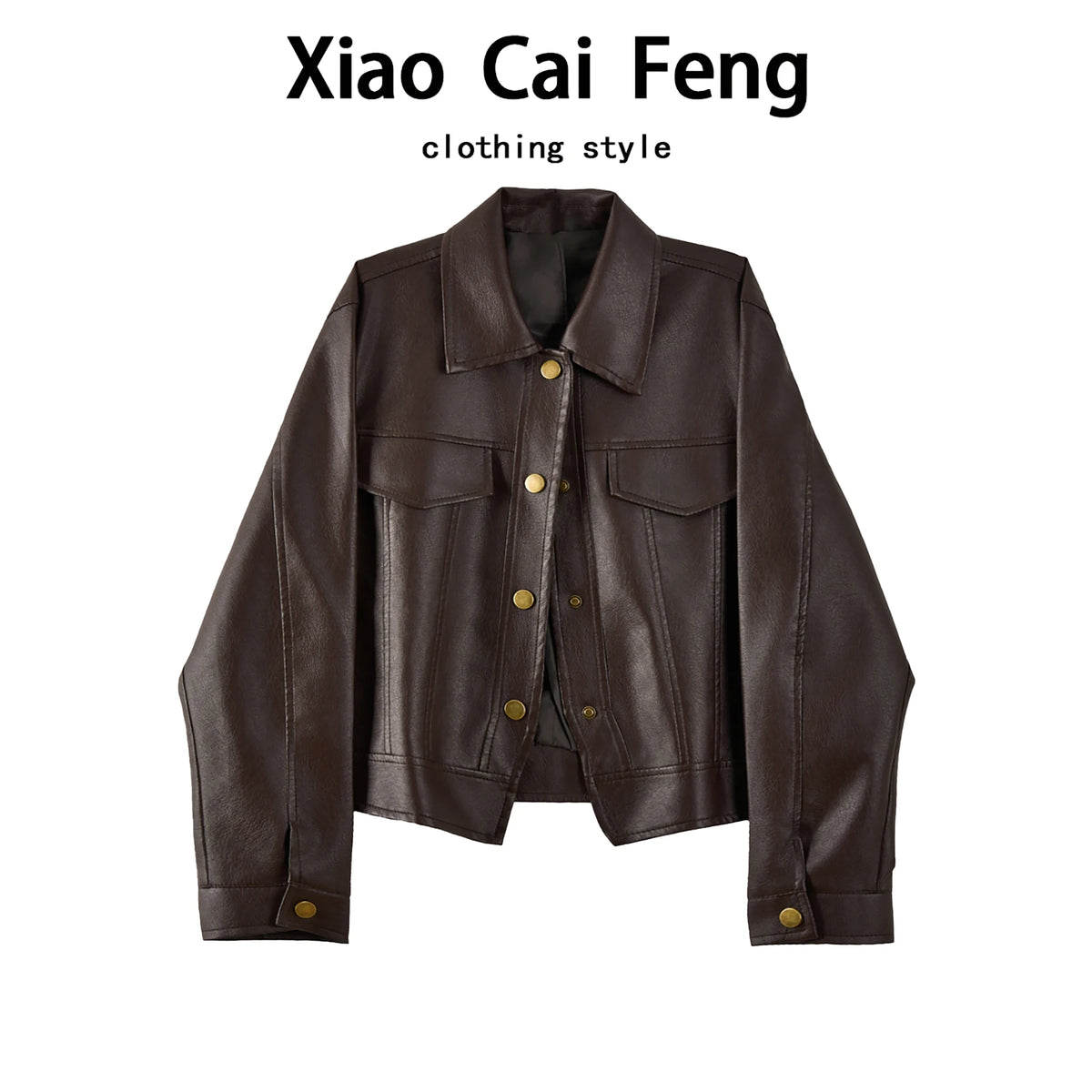 Black Short PU Leather Jacket Women's Casual Style Fashion Cool Wind Autumn New Arrival Coat Casual Jacke Top for Women