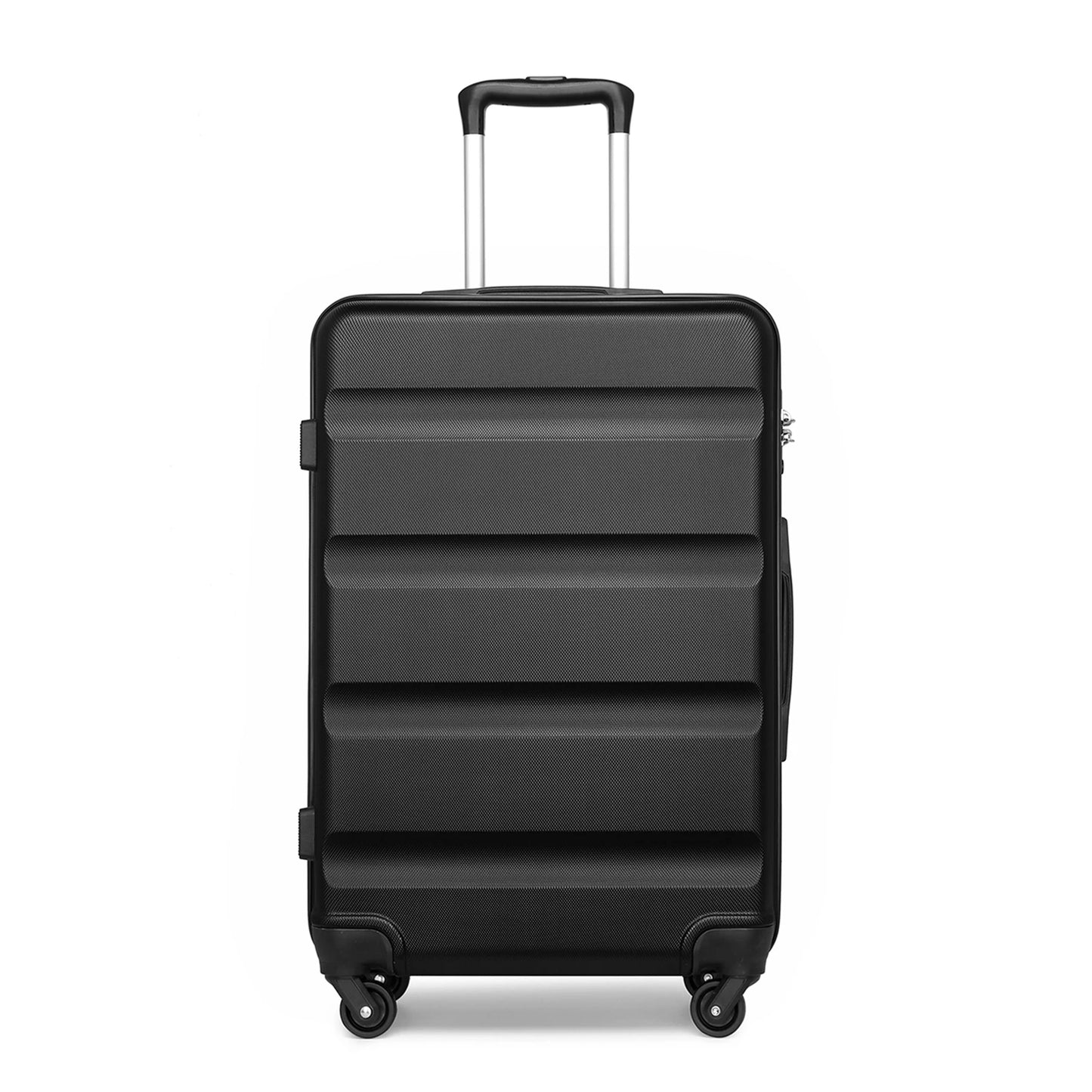 KONO Hardshell Case with 4 spinner wheels and number combination lock, light suitcase, hand luggage, 55/66/75 cm