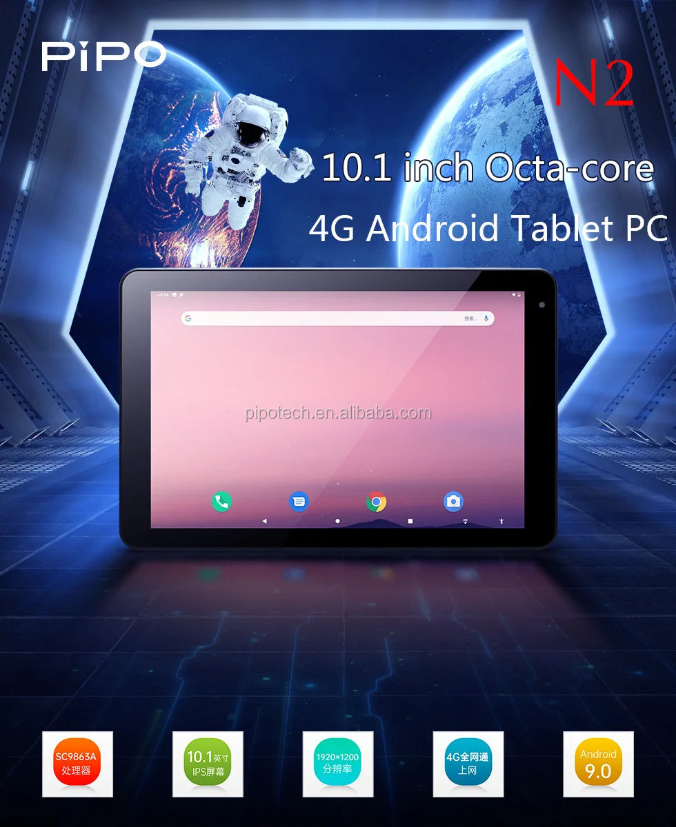 2026 PiPO N2 Wifi Tablet PC 10.1" 4GB RAM 64GB ROM Optional Docking Station Speaker Android Tablet