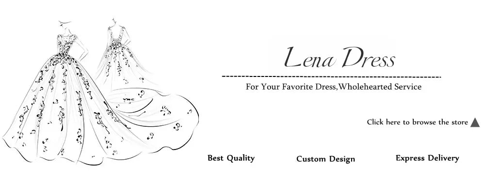 Lena Wedding Women's Evening Dress for Weddings Embroidered Lace Prom Dresses for Luxury Party Custom Elegant Cocktail Dresses