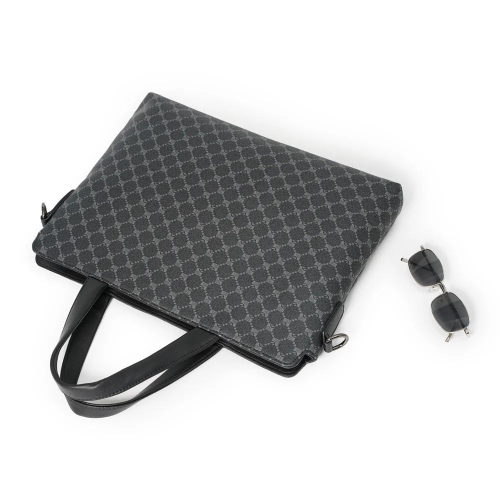 Luxury Business Handbags Men Briefcase Fashion Print Handbag Men Crossbody Messenger Bag Laptop Bag Male Top-Handle Bags Totes