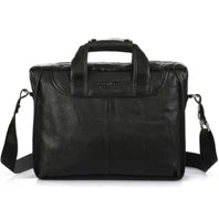 Vintage Crazy Horse Genuine Leather Men Briefcase 15" Laptop Bag Work Business Bag Shoulder Messenger Bag Male Tote Handbag M088