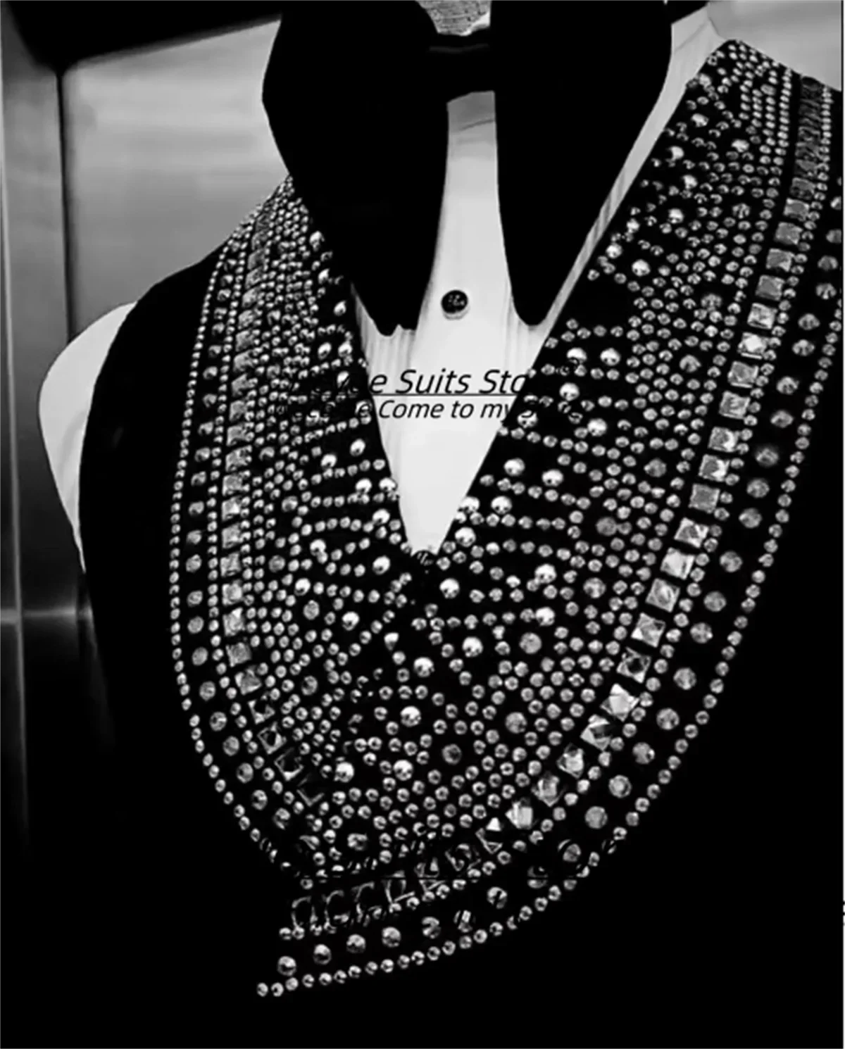 Gorgeous Crystal Bead Handsome Men Suits 3 Pcs Sets Customzied Slim Fit Peak Lapel Groom Wedding Tuxedos Prom trajes para hombre