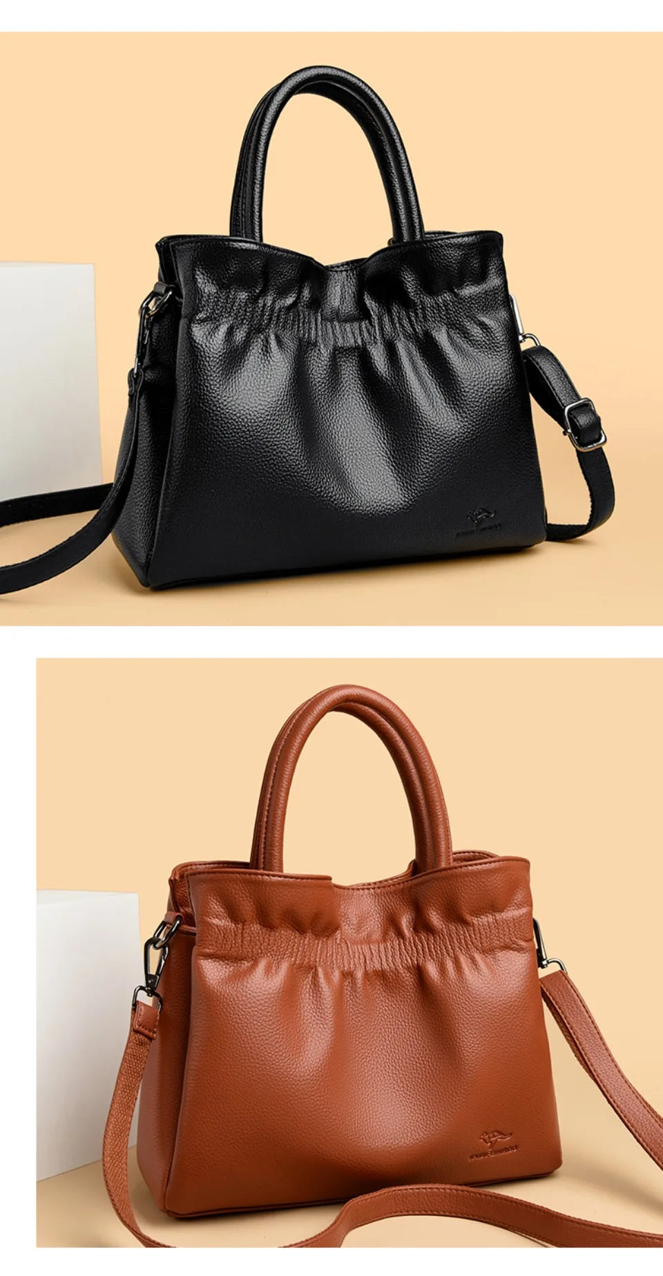 Luxury Soft Leather Shoulder Crossbody Bag for Women Mother 2025 Designer Handbags and Purse Female Small Casual Tote Sac A Main