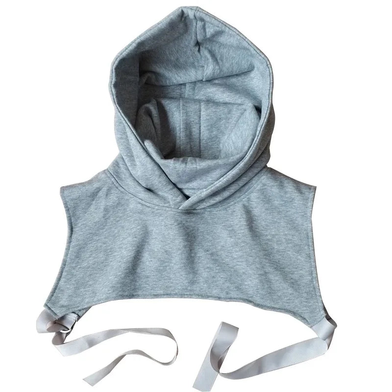 2025 Korean Fashion Hip Hop Punk Cropped Hoodie Men Women Techwear Style Adjustable Sport Casual Sleeveless Hoodies