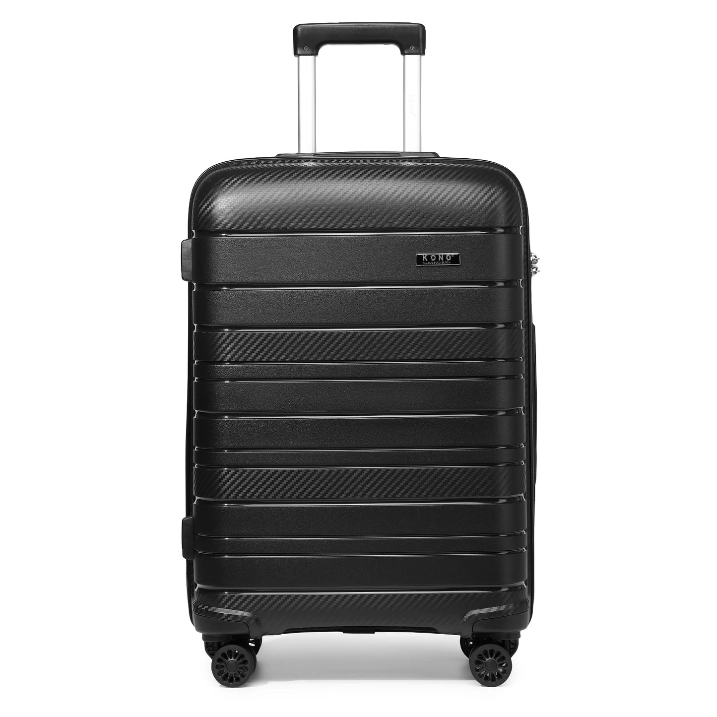 KONO 40L hand luggage Trolley Suitcase Lightweight 4 Twin wheels Hard suitcase TSA Lock Polypropylene