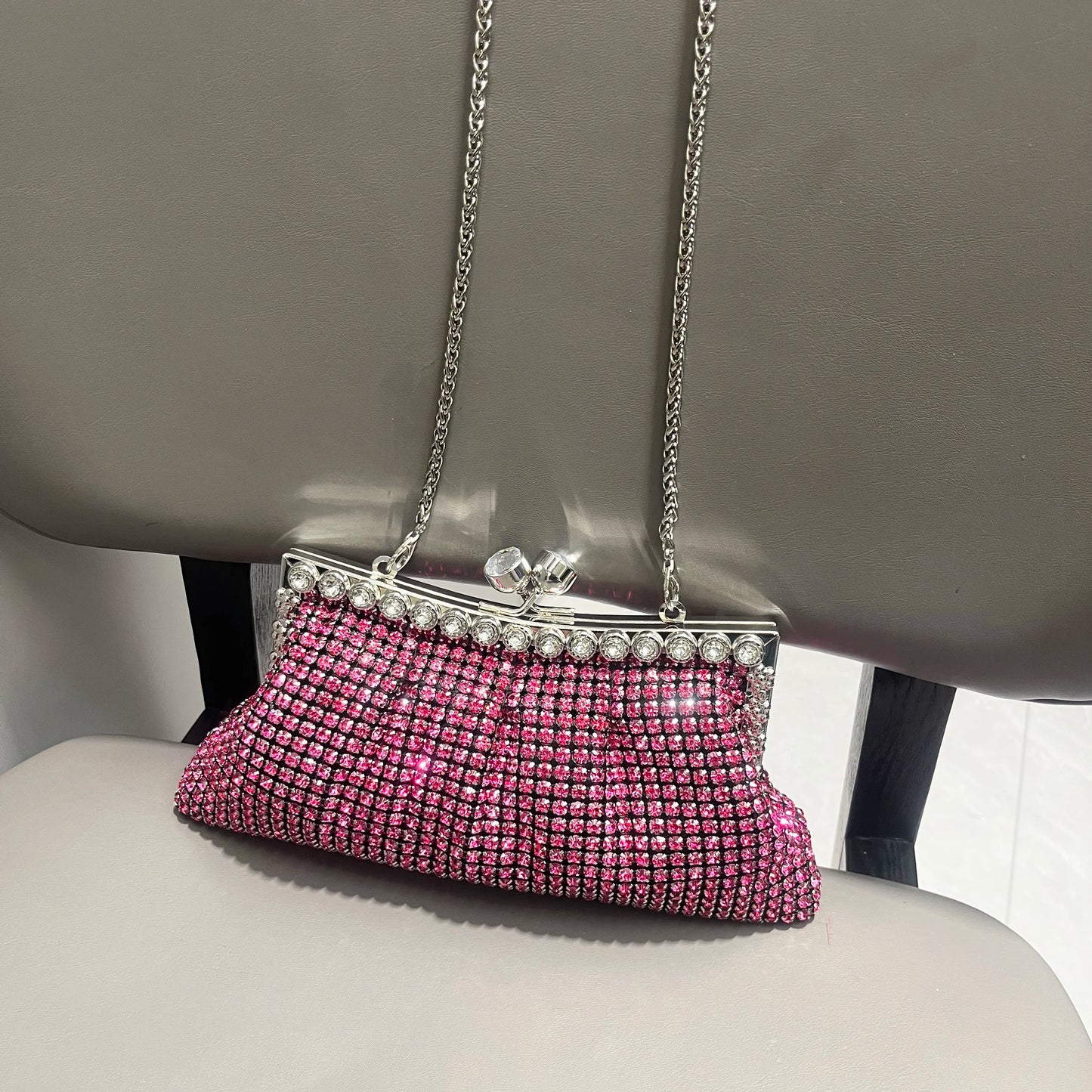 Handle Rhinestones Evening clutch Bag Purses and handbag luxury Designer shiny Crystal Clutch purse bucket bag shoulder bags