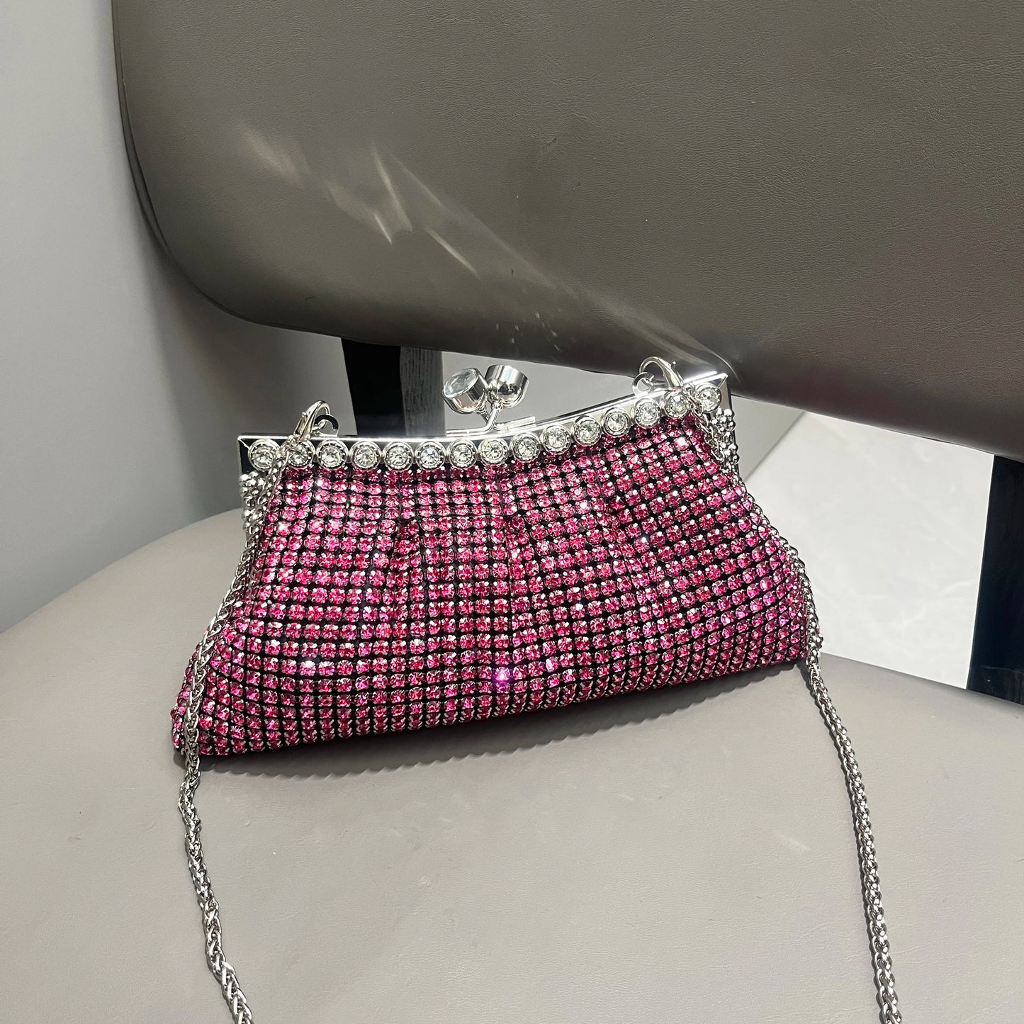 Handle Rhinestones Evening clutch Bag Purses and handbag luxury Designer shiny Crystal Clutch purse bucket bag shoulder bags