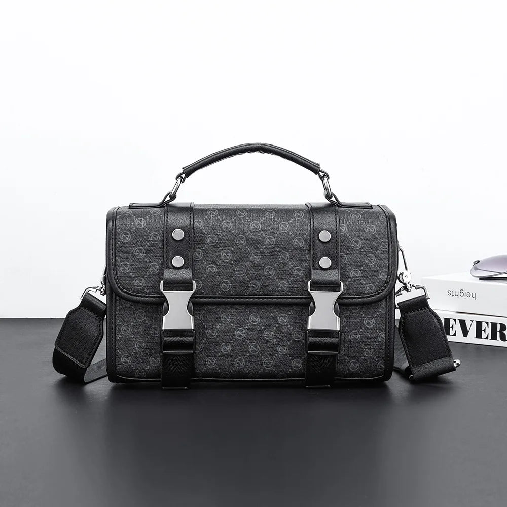 Fashion Plaid Men's Crossbody Bag Large Capacity Shoulder Messenger Bag Men Luxury Flap Crossbody Bags Male Rectangle Handbags