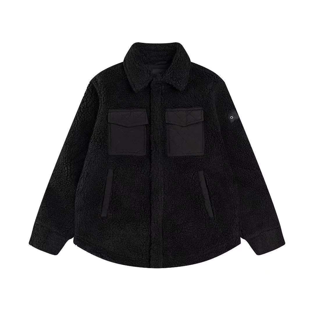 2025 Autumn/Winter New Women's Versatile Minimalist Fashion Warm Lamb Fleece Long Sleeve Coat