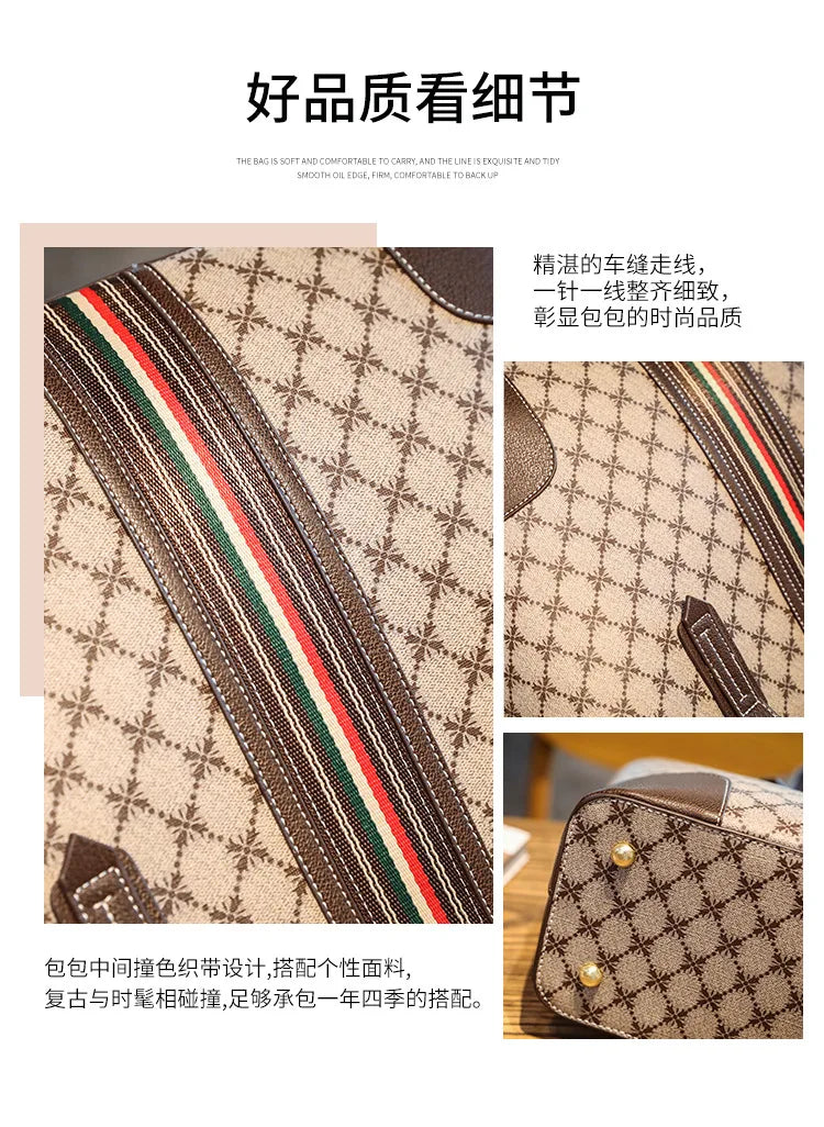 New Fashion Women's Tote Bag Trend Brand Retro Printed Shoulder Bag Large Capacity Elegant Commuter Bag Designer Luxury Handbag