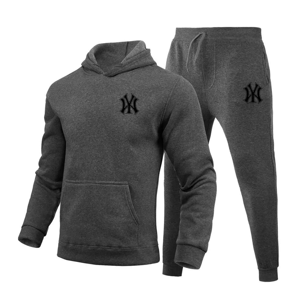 Sportswear, hoodies, drawstring pants, men's sports hoodies, running sportswear for autumn and winter