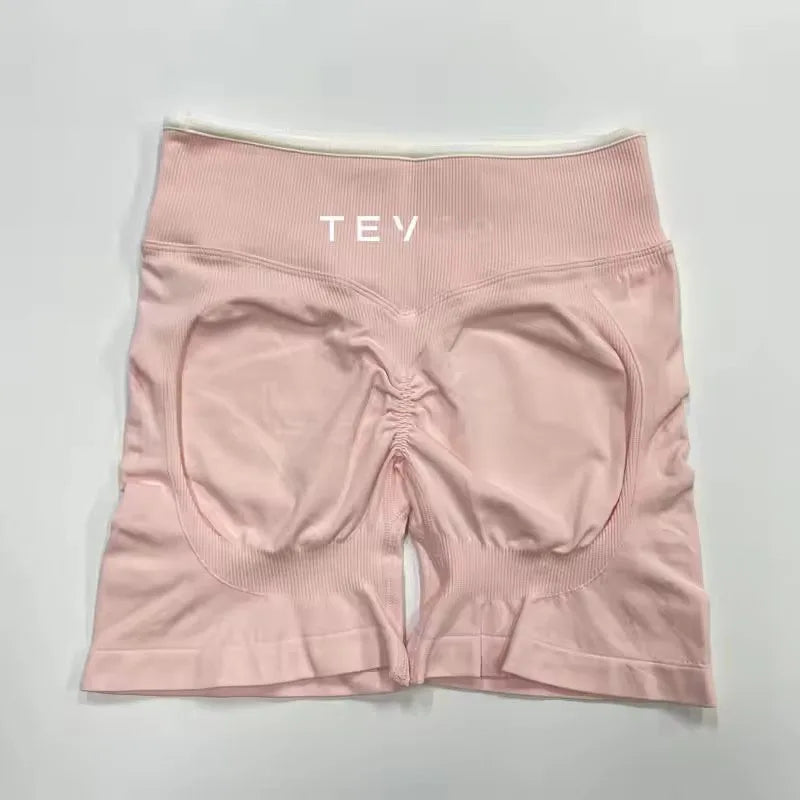 Ignite Sculpt Series Logo Scrunch Seamless Leggings Women Yoga Pants Hip Lifting Running Exercise Gym Sports Bra Fitness Shorts