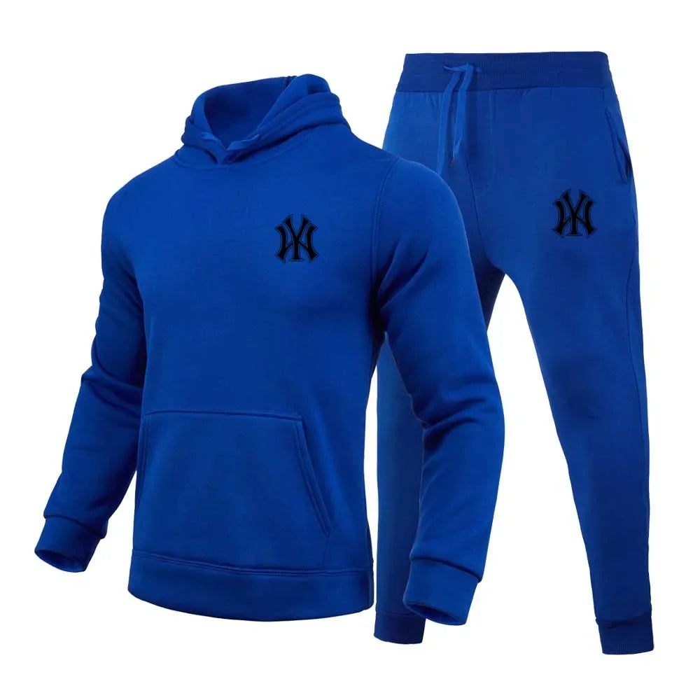 Sportswear, hoodies, drawstring pants, men's sports hoodies, running sportswear for autumn and winter