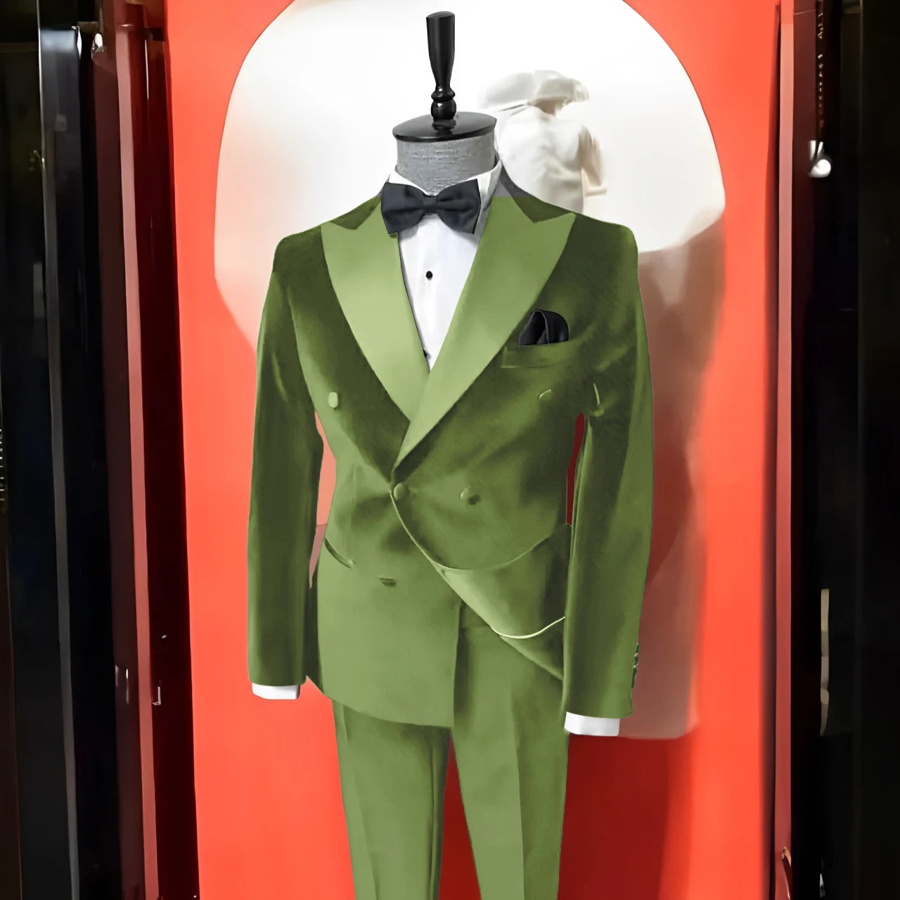Black Velvet Suits for Men Peak Lapel Formal Wedding Groomsmen 2 Piece Jacket Pants Male Clothing Luxury Costume Homme Terno