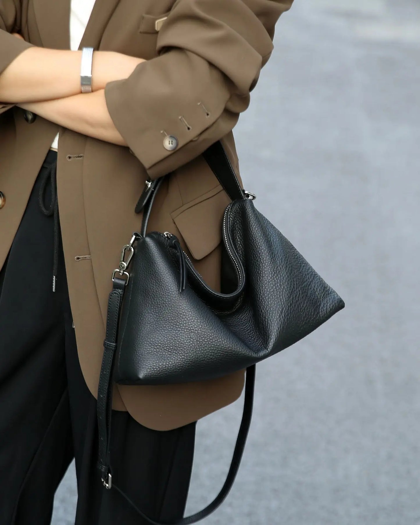 Vintage Messenger Bag Red Mom Bag Leather Bag Soft Leather Large Capacity Minimalist Crossbody Bag Women Female Luxury Bag