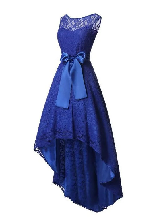 Women's Luxury Wedding Bridesmaid Dresses Elegant Lace Evening Sweet Party Dress Plus Size Slim High Waist Bow Maxi Dresses