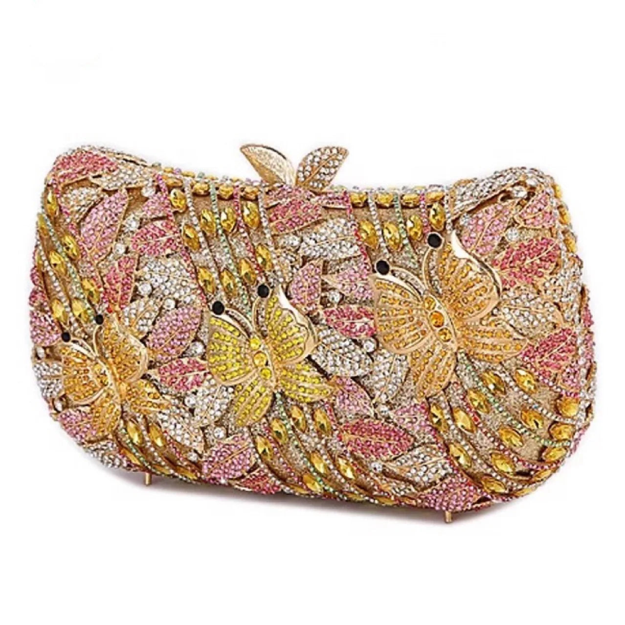 Hollow Out Women Evening Bag Gold Crystal Banquet Handbag Luxury Diamond Clutch Purse Wedding Bride Bags Elegant Dinner Bag