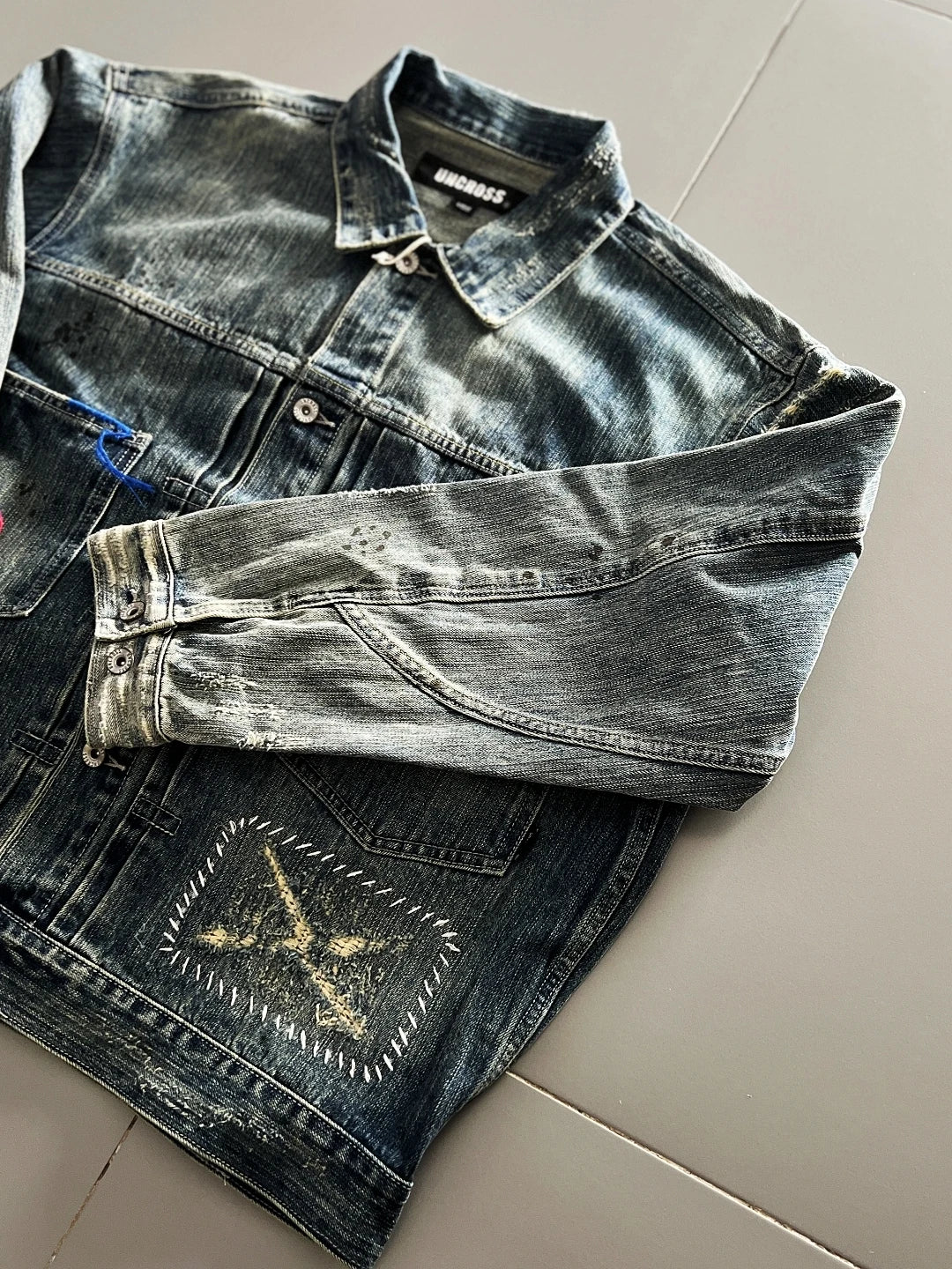 Vintage Washed Denim Jacket Loose Fit Short CleanFit Men's Jeans Coat Casual Style Button Closure Long Sleeve Cotton Jacket