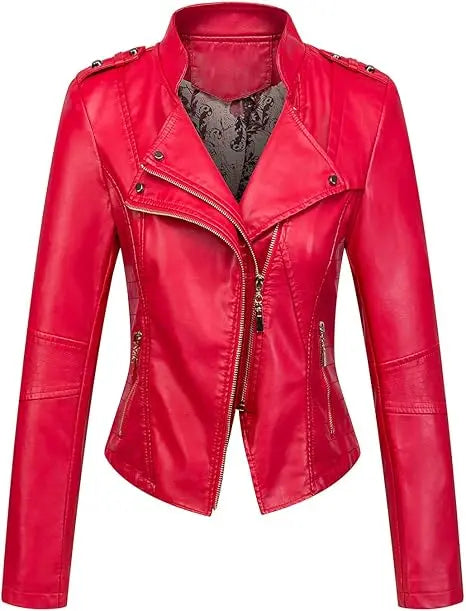 2025 New Autumn and Winter Leather Jacket Short Large Size Slim Fit Leather Jacket Thin Jacket Fashionable and Versatile