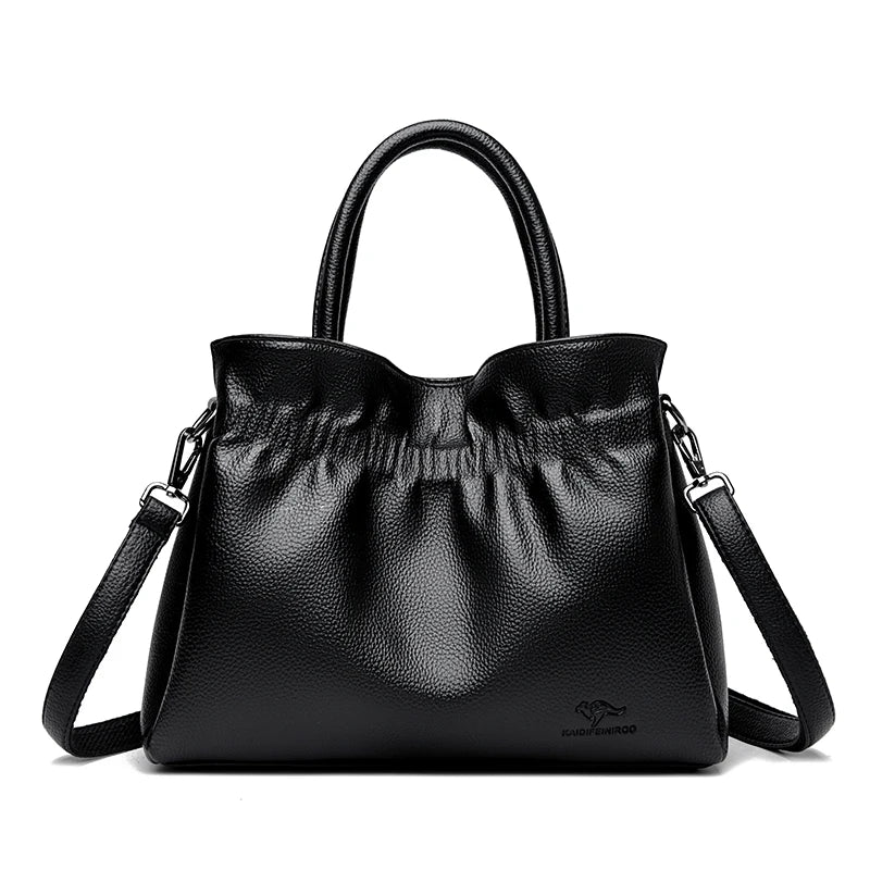 Luxury Soft Leather Shoulder Crossbody Bag for Women Mother 2025 Designer Handbags and Purse Female Small Casual Tote Sac A Main