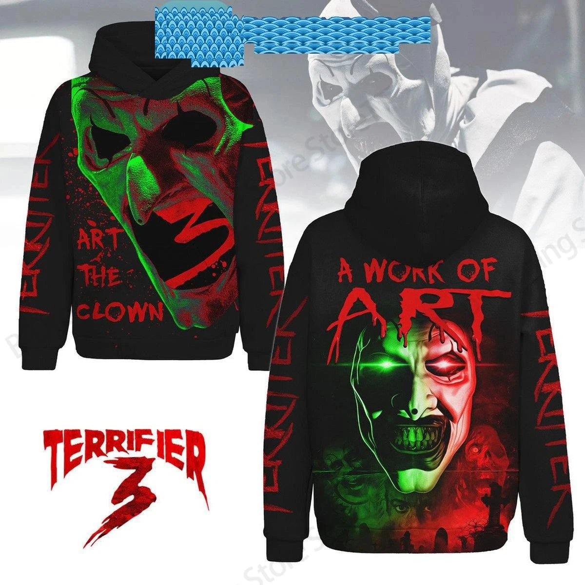Horror Movie Terrifier Killer 3d Print Hoodie Men Women Fashion Long Sleeve Hoodies Halloween Coat Men Sweatshirt Winter Clothes