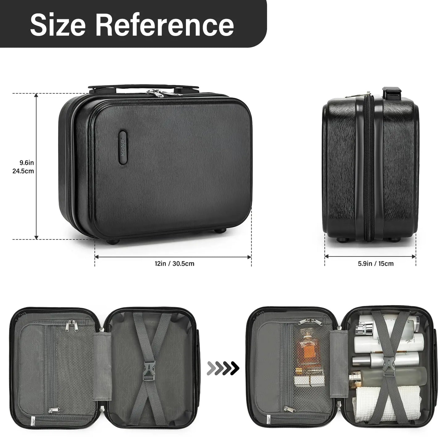 Kono 2/4-Piece Hardshell Luggage Set - ABS+PC Lightweight Suitcases w/TSA Lock & 4 Spinner Wheels, 12"-28" Carry-On & Check-In