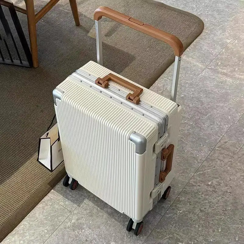 2025 New Wide Trolley Case Luggage Large Capacity 20/24/26 inch Plus Aluminium Frame ABS+PC Luggage Cabin Boarding Suitcase